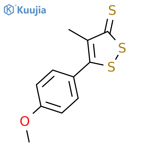 3H-1,2-Dithiole-3-thione, 5-(4-methoxyphenyl)-4-methyl- structure