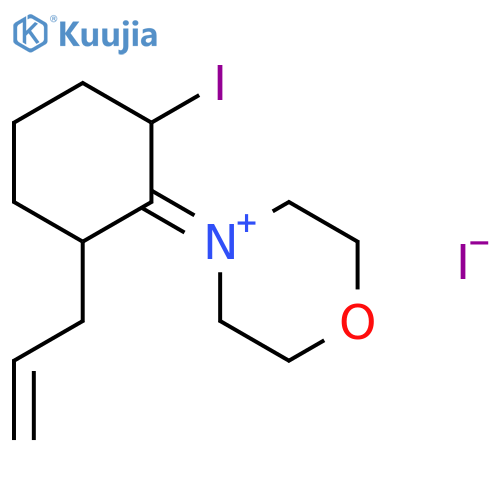 MORPHOLINIUM, 4-[2-IODO-6-(2-PROPENYL)CYCLOHEXYLIDENE]-, IODIDE structure