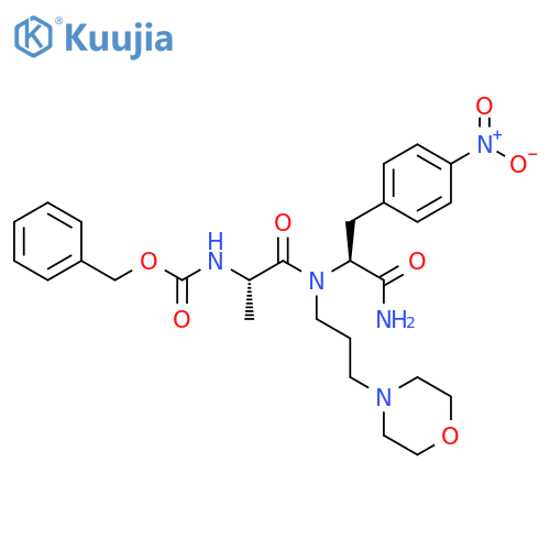 L-Phenylalaninamide,N-[(phenylmethoxy)carbonyl]-L-alanyl-N-[3-(4-morpholinyl)propyl]-4-nitro- structure