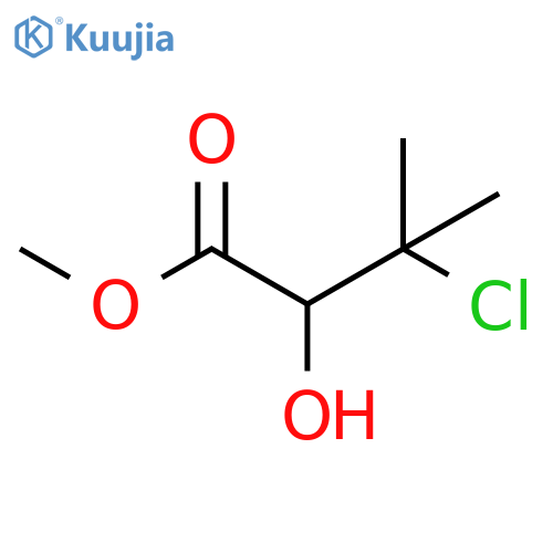 Butanoic acid,3-chloro-2-hydroxy-3-methyl-, methyl ester structure