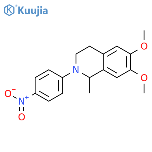 6,7-dimethoxy-1-methyl-2-(4-nitrophenyl)-1,2,3,4-tetrahydroisoquinoline structure