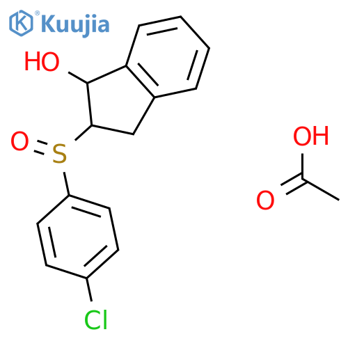 1H-Inden-1-ol, 2-[(4-chlorophenyl)sulfinyl]-2,3-dihydro-, acetate structure