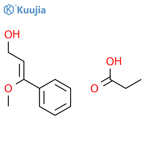 2-Propen-1-ol, 3-methoxy-3-phenyl-, propanoate, (E)- structure
