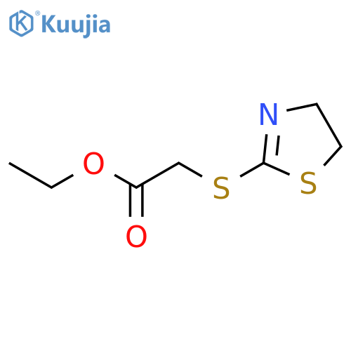 Acetic acid, [(4,5-dihydro-2-thiazolyl)thio]-, ethyl ester structure