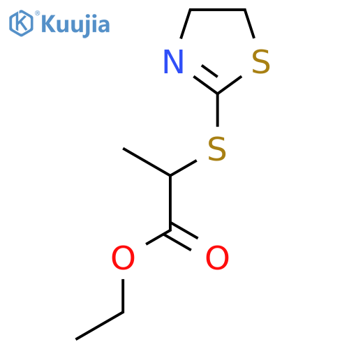PROPANOIC ACID, 2-[(4,5-DIHYDRO-2-THIAZOLYL)THIO]-, ETHYL ESTER structure