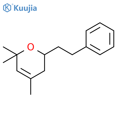 2H-PYRAN, 5,6-DIHYDRO-2,2,4-TRIMETHYL-6-(2-PHENYLETHYL)- structure