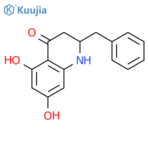 4(1H)-Quinolinone, 2,3-dihydro-5,7-dihydroxy-2-(phenylmethyl)- structure