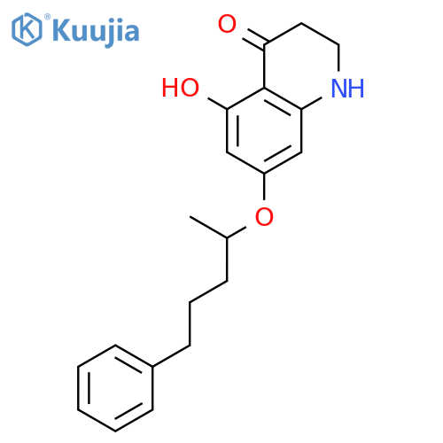 4(1H)-QUINOLINONE, 2,3-DIHYDRO-5-HYDROXY-7-(1-METHYL-4-PHENYLBUTOXY)- structure