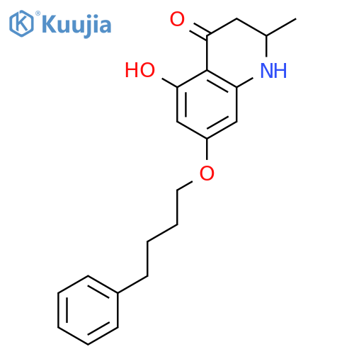4(1H)-Quinolinone, 2,3-dihydro-5-hydroxy-2-methyl-7-(4-phenylbutoxy)- structure