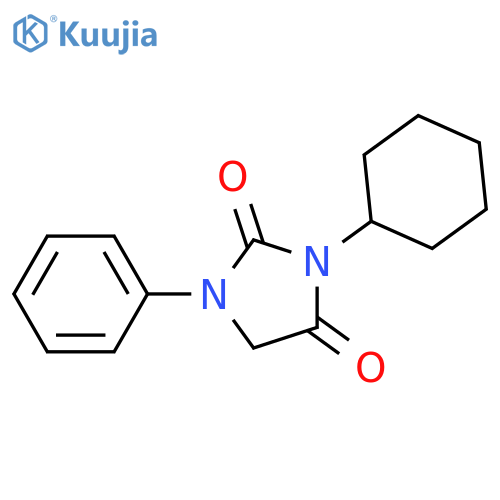 3-cyclohexyl-1-phenylimidazolidine-2,4-dione structure