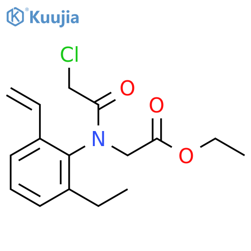Glycine, N-(chloroacetyl)-N-(2-ethenyl-6-ethylphenyl)-, ethyl ester (9CI) structure