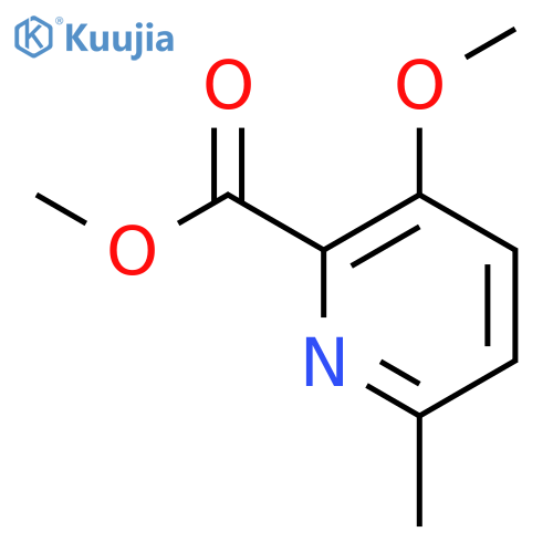 2-Pyridinecarboxylicacid, 3-methoxy-6-methyl-, methyl ester structure