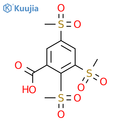 Benzoic acid, 2,3,5-tris(methylsulfonyl)- structure