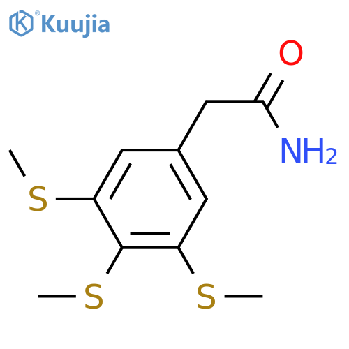 BENZENEACETAMIDE, 3,4,5-TRIS(METHYLTHIO)- structure