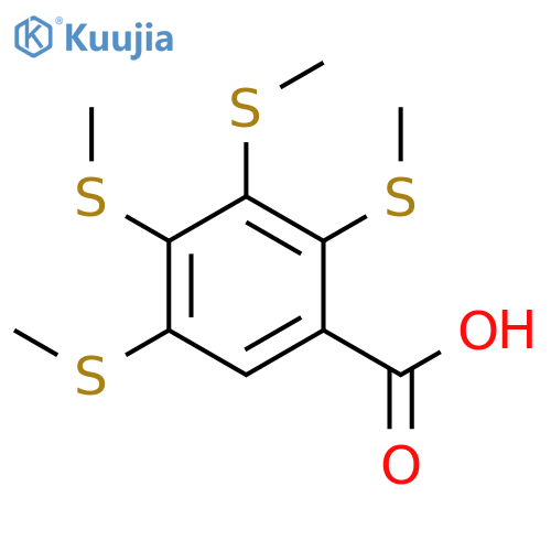 Benzoic acid, 2,3,4,5-tetrakis(methylthio)- structure