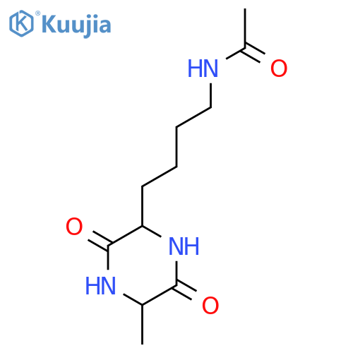Acetamide, N-[4-(5-methyl-3,6-dioxo-2-piperazinyl)butyl]- structure