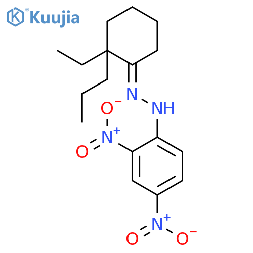 Cyclohexanone, 2-ethyl-2-propyl-, (2,4-dinitrophenyl)hydrazone structure
