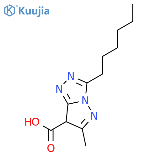 1H-PYRAZOLO[5,1-C]-1,2,4-TRIAZOLE-7-CARBOXYLIC ACID, 3-HEXYL-6-METHYL- structure