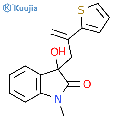 2H-Indol-2-one,1,3-dihydro-3-hydroxy-1-methyl-3-[2-(2-thienyl)-2-propenyl]- structure