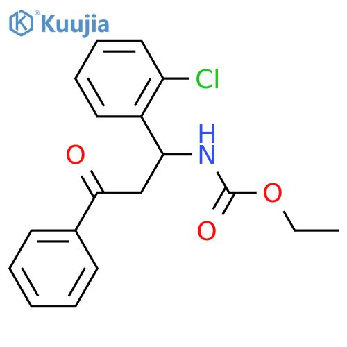 Carbamic acid, [1-(2-chlorophenyl)-3-oxo-3-phenylpropyl]-, ethyl ester structure