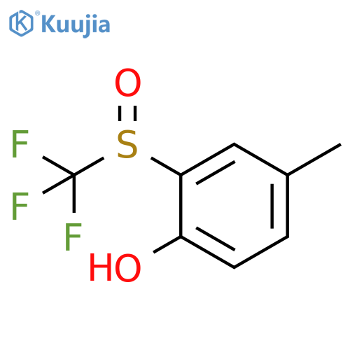 Phenol, 4-methyl-2-[(trifluoromethyl)sulfinyl]- structure