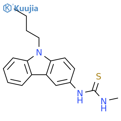 Thiourea, N-(9-butyl-9H-carbazol-3-yl)-N'-methyl- structure