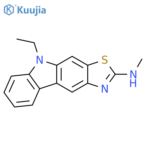 5H-Thiazolo[5,4-b]carbazol-2-amine, 5-ethyl-N-methyl- structure