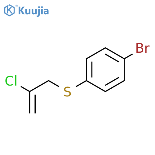 Benzene, 1-bromo-4-[(2-chloro-2-propenyl)thio]- structure