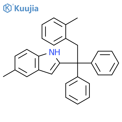 1H-Indole, 5-methyl-2-[2-(2-methylphenyl)-1,1-diphenylethyl]- structure