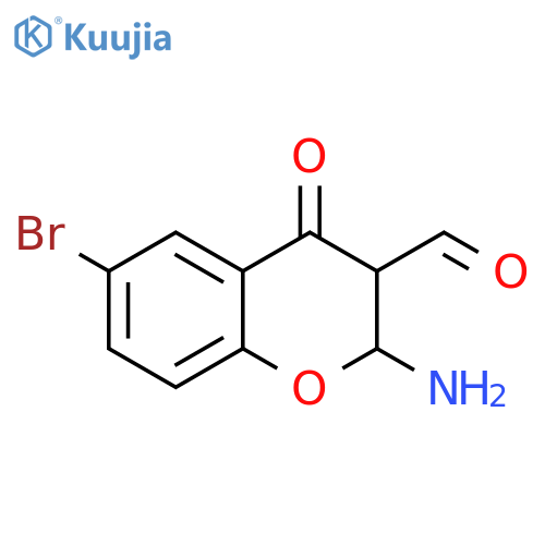 2H-1-Benzopyran-3-carboxaldehyde,2-amino-6-bromo-3,4-dihydro-4-oxo- structure