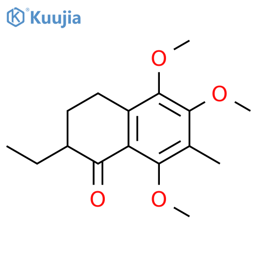 1(2H)-Naphthalenone, 2-ethyl-3,4-dihydro-5,6,8-trimethoxy-7-methyl- structure