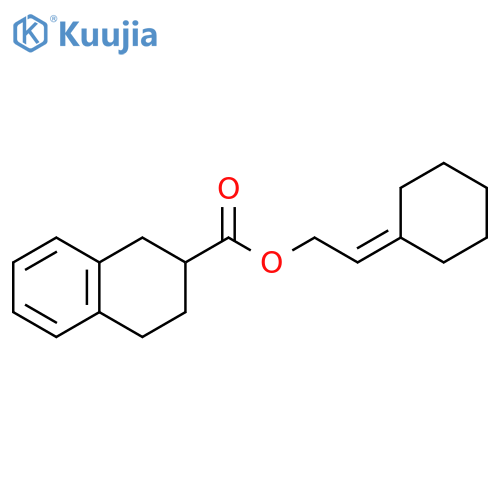 2-Naphthalenecarboxylic acid, 1,2,3,4-tetrahydro-,2-cyclohexylideneethyl ester structure