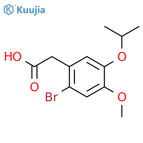 Benzeneacetic acid, 2-bromo-4-methoxy-5-(1-methylethoxy)- structure