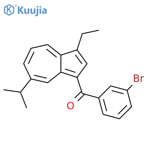 Methanone, (3-bromophenyl)[3-ethyl-7-(1-methylethyl)-1-azulenyl]- structure