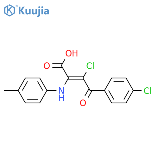 2-Butenoic acid,3-chloro-4-(4-chlorophenyl)-2-[(4-methylphenyl)amino]-4-oxo-, (2E)- structure