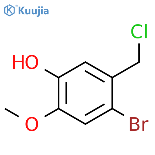 4-bromo-5-(chloromethyl)-2-methoxyphenol structure