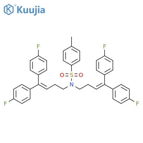 Benzenesulfonamide,N,N-bis[4,4-bis(4-fluorophenyl)-3-butenyl]-4-methyl- structure