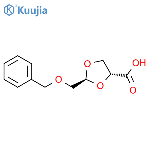 1,3-Dioxolane-4-carboxylic acid, 2-[(phenylmethoxy)methyl]-, (2S,4R)- structure