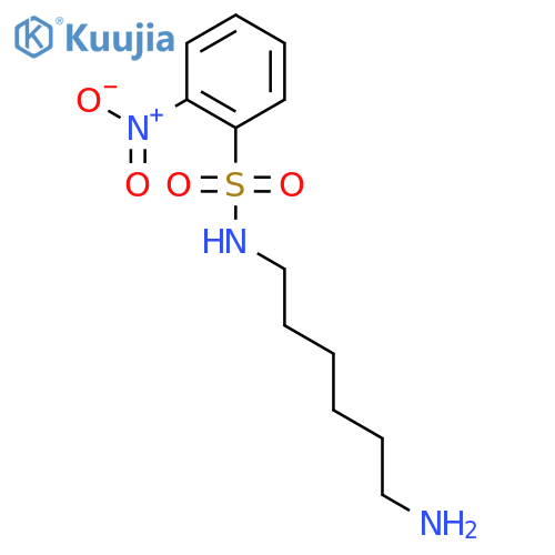 N-(6-aminohexyl)-2-nitrobenzene-1-sulfonamide structure