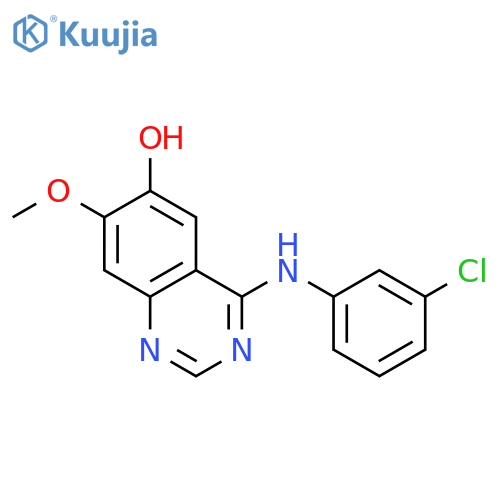 6-Quinazolinol, 4-[(3-chlorophenyl)amino]-7-methoxy- structure