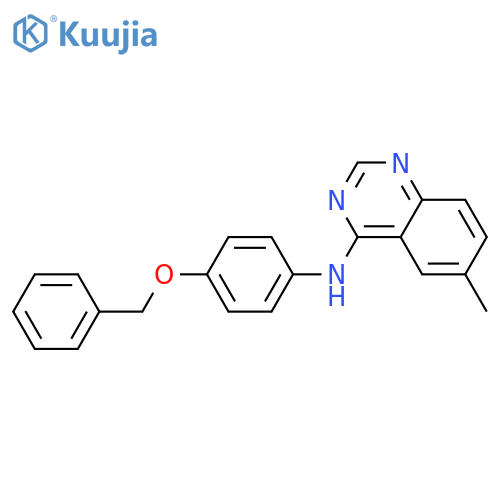 4-Quinazolinamine, 6-methyl-N-[4-(phenylmethoxy)phenyl]- structure