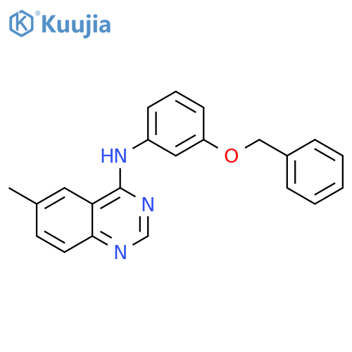 4-Quinazolinamine, 6-methyl-N-[3-(phenylmethoxy)phenyl]- structure