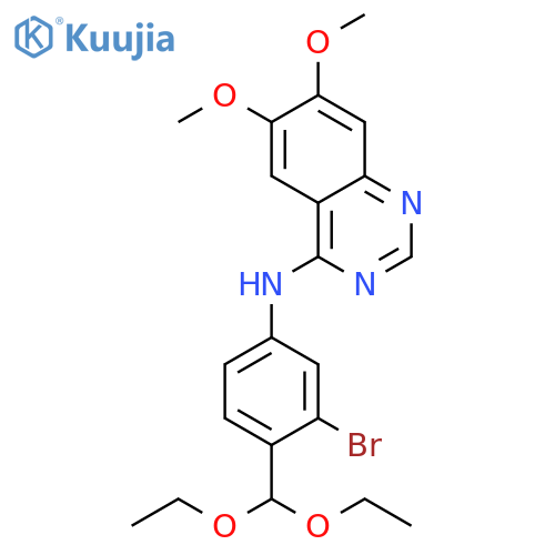 4-Quinazolinamine,N-[3-bromo-4-(diethoxymethyl)phenyl]-6,7-dimethoxy- structure