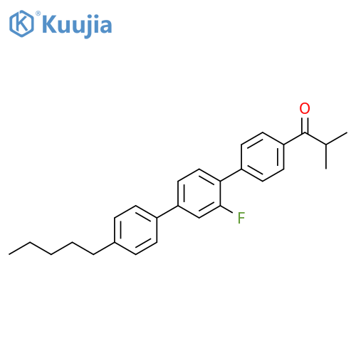 1-Propanone, 1-(2'-fluoro-4''-pentyl[1,1':4',1''-terphenyl]-4-yl)-2-methyl- structure