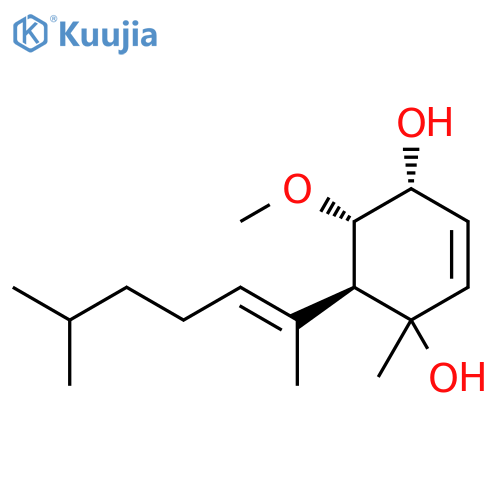 2-Cyclohexene-1,4-diol,6-[(1E)-1,5-dimethyl-1-hexenyl]-5-methoxy-1-methyl-, (4R,5S,6S)- structure