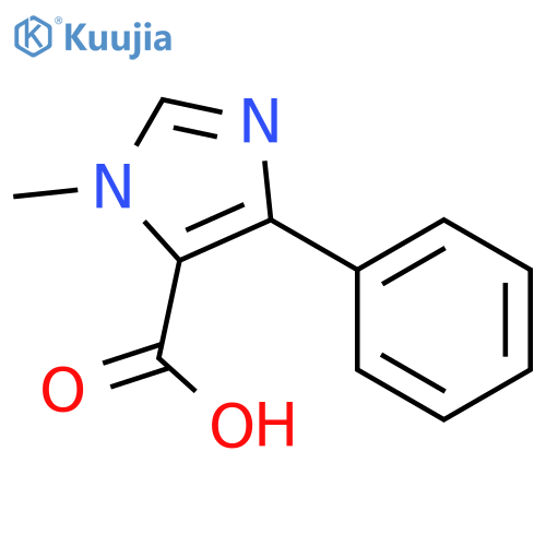 1-methyl-4-phenyl-1H-Imidazole-5-carboxylic acid structure