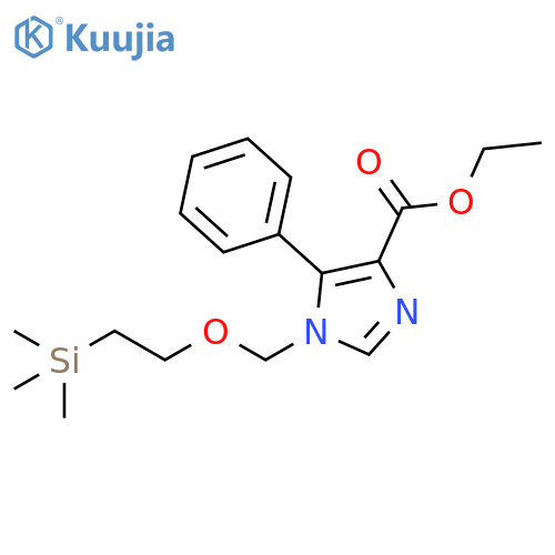 1H-Imidazole-4-carboxylic acid,5-phenyl-1-[[2-(trimethylsilyl)ethoxy]methyl]-, ethyl ester structure