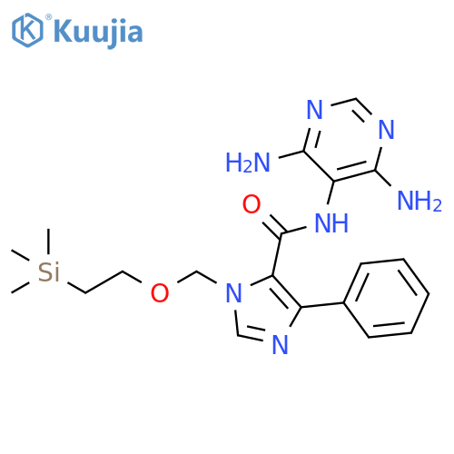 1H-Imidazole-5-carboxamide,N-(4,6-diamino-5-pyrimidinyl)-4-phenyl-1-[[2-(trimethylsilyl)ethoxy]methyl]- structure