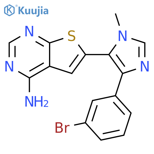 Thieno[2,3-d]pyrimidin-4-amine,6-[4-(3-bromophenyl)-1-methyl-1H-imidazol-5-yl]- structure