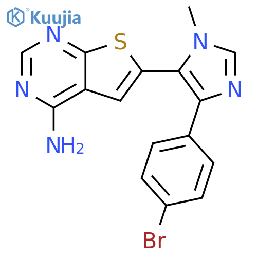 Thieno[2,3-d]pyrimidin-4-amine,6-[4-(4-bromophenyl)-1-methyl-1H-imidazol-5-yl]- structure